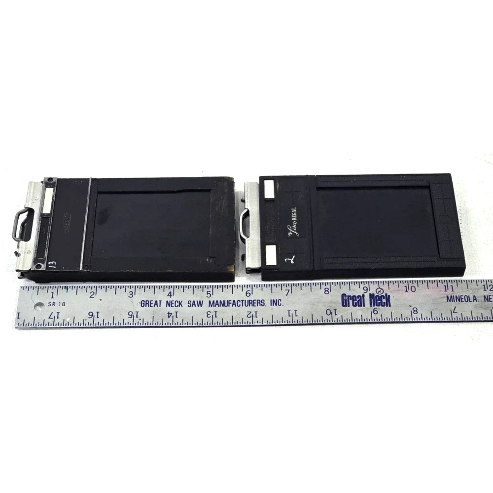 2 Vintage Lisco Regal 2-1/4 x 3-1/4 Cut Sheet Film Holders 2x3 Camera